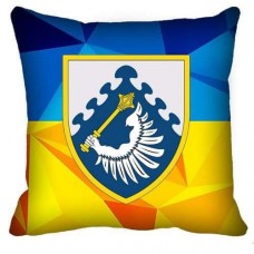 Декоративна подушка ПвК Центр (жовто-блакитна)